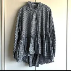 アメリカンホリック ティアードボリュームブラウス チェック柄 Lサイズ