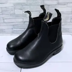 美品 ブランドストーン サイドゴアブーツ 本革 レザー 黒 22.5-23