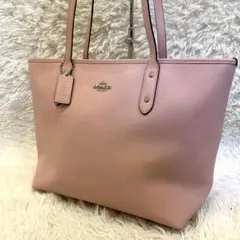 コーチ coach トートバッグ シティジップ 大容量 レザー ピンク
