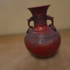花器/辰砂/双耳花瓶 - メルカリ