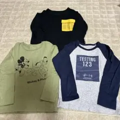 ベルメゾン 千趣会 キッズ 長袖 カットソー ロンT 3枚組 コットン 綿