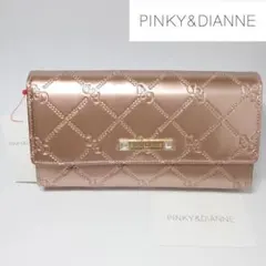 【新品タグ付き】ピンキー&ダイアン コモンエナメル長財布 ピンクゴールドのサムネイル