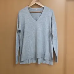 無印良品　コットンシルクVネックセーター M