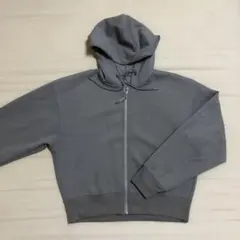 ドライスウェットクロップドフルジップパーカ　（グレー）