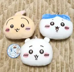 新品　ちいかわ　ぬいぐるみパスケースポーチ　ハチワレ　うさぎ　3種
