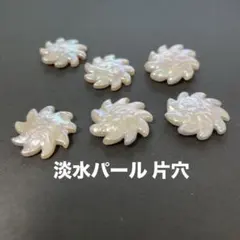 67/淡水真珠 片穴 6pcs パール ピアス ブローチ イヤリング セール