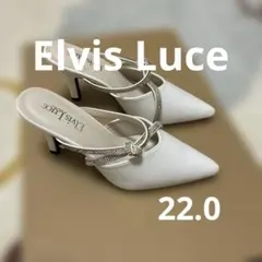 Elvis Luce ホワイトカラー　ポインテッドトゥビジューミュールサンダルのサムネイル