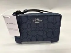 【新品未使用】COACHシグネチャーストラップ付ポーチCW862SVPM1