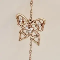 レア　美品　ヴァンドーム青山　バラフライ　蝶々　ゴールド　K10 ネックレス