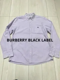BURBERRY BLACK LABEL バーバリー ロゴ刺繍 ボタンダウン