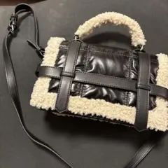 ZARA ハンド・ショルダーバッグ ボア素材