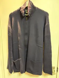 最終お値下げSalvatore Ferragamo ダークブルーカーディガン L