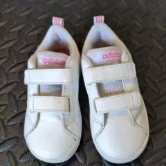adidas キッズ スニーカー ホワイト ピンク 14cm