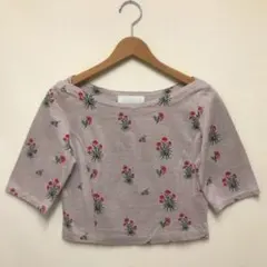 Mame Kurogouchi／ジャガード花柄ショート丈カットソーのサムネイル