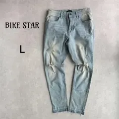 バイクスター ダメージスキニー5Pアンクルパンツ 裾断ち切り ストレッチ渋谷系のサムネイル
