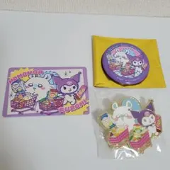 ちいかわ サンリオ　モモンガ　クロミ　缶バッジ　ポイントカード　ピンバッジ