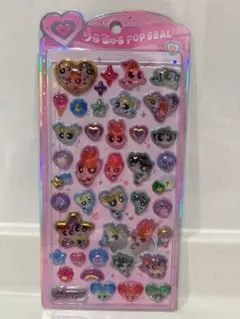 正規品 うるちゅるポップシール パワーパフガールズ ピンク 全員集合 新品未開封
