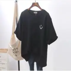 半袖　オーバーTシャツ　ブラック　カジュアル