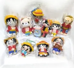 ワンピース ぬいぐるみ マスコット まとめ売り ルフィ 11点セット