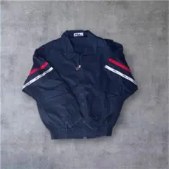 FILA スイングトップ コットン100% ジップブルゾン ネイビー M相当