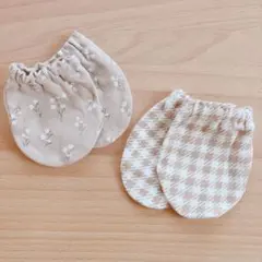 《 バースデイ 》新生児用ミトン 2点セット