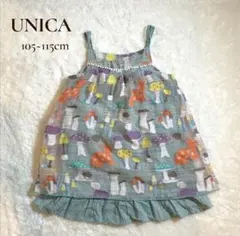 【美品】UNICA ユニカ キッズ ワンピース M 105-115 総柄 子供のサムネイル