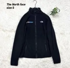 ノースフェイス ソフトシェル ジャケット S フリース フルジップ 企業 黒
