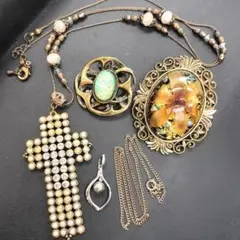 【S】5点まとめ アクセサリー ネックレス ブローチ スカーフ留め トップ