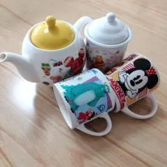 ディズニー キャラクター ティーポット マグカップ セット