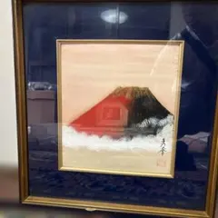 富士山 日本画 冨田立山 漆絵 赤富士 開運 富士山 日本画 冨田立山 漆絵 赤富士 開運 - メルカリ