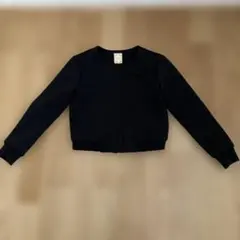 ノーカラージャケット　ブラック　ショート丈