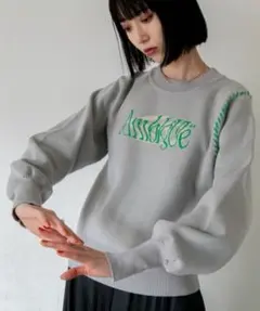 VACANCY 歪みロゴ配色ニットのサムネイル