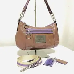 COACH Poppy Purple 2way One Shoulder Bag