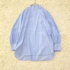 【極美品】アンフィーロ 24SS ストライプ ブラウス オーバーシルエット 人気
