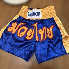 THABOXING ムエタイパンツ ブルー×ゴールド