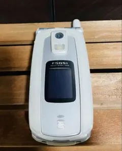 ドコモ docomo F505i シルバー ガラケー 白ロム レトロ富士通 中古