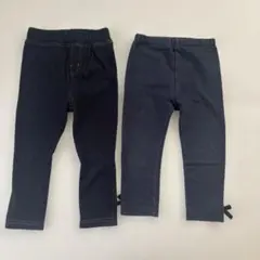デニム風パンツ サイズ90 2点セット