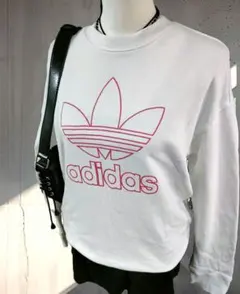Y2K 00s アディダス adidas トレフォイルロゴ スウェット 刺繍ロゴ