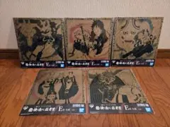 一番くじ　ワンピース　EX　龍と袂を連ねし猛者達　色紙　E賞　5枚セット