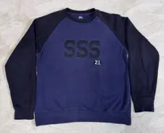 90s 00s Old Stussy 紺タグ　SSS ラグランスウェット