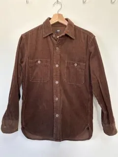 UNIQLO ブラウン コーデュロイ 長袖シャツ