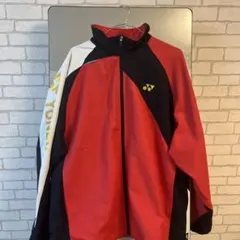 YONEX 赤黒 ジップアップ ウォームアップウェア