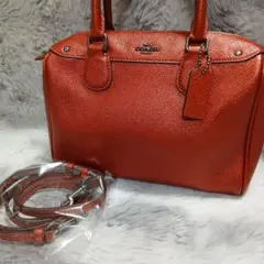 COACHコーチハンドバックショルダーバッグ2way レッドf21508