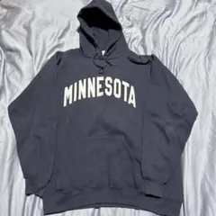 Lee 90's usa製　パーカー　MINNESOTA 古着　ナス紺　フェードのサムネイル