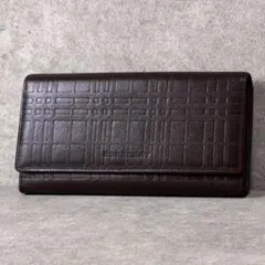 BURBERRY 2つ折り財布 ノバチェック サフィアーノレザー ブラック