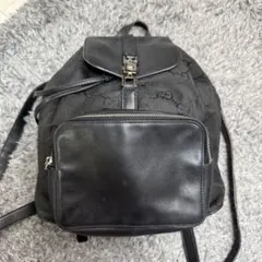 グッチ　ジャッキー　リュックサック　ナイロン　GG柄　黒のサムネイル