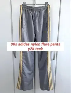 00s adidas nylon flare pants y2k teck