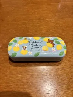メガネケース　リラックマ　コリラックマ　水色　レモン