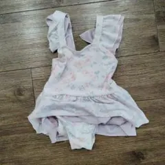 petit main フラワープリント ワンピース水着 110