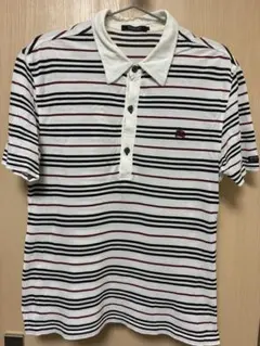 【訳あり・希少】バーバリーブラックレーベル ボーダー ポロシャツ（サイズ2）